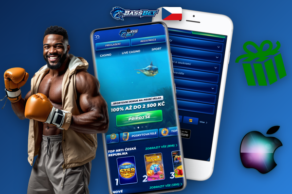 Notifikace o aktualizaci Bassbet Casino Casino mobilní aplikace na displeji v tmavém režimu