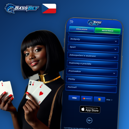 Bassbet Casino Casino uvítací bonus 100 % až 12 500 CZK a 200 free spinů na tmavém gradientu