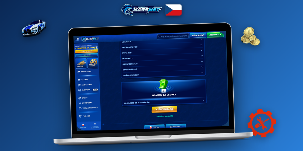 Bassbet Casino Casino na počítači – moderní tmavé rozhraní s herní lobby a filtry